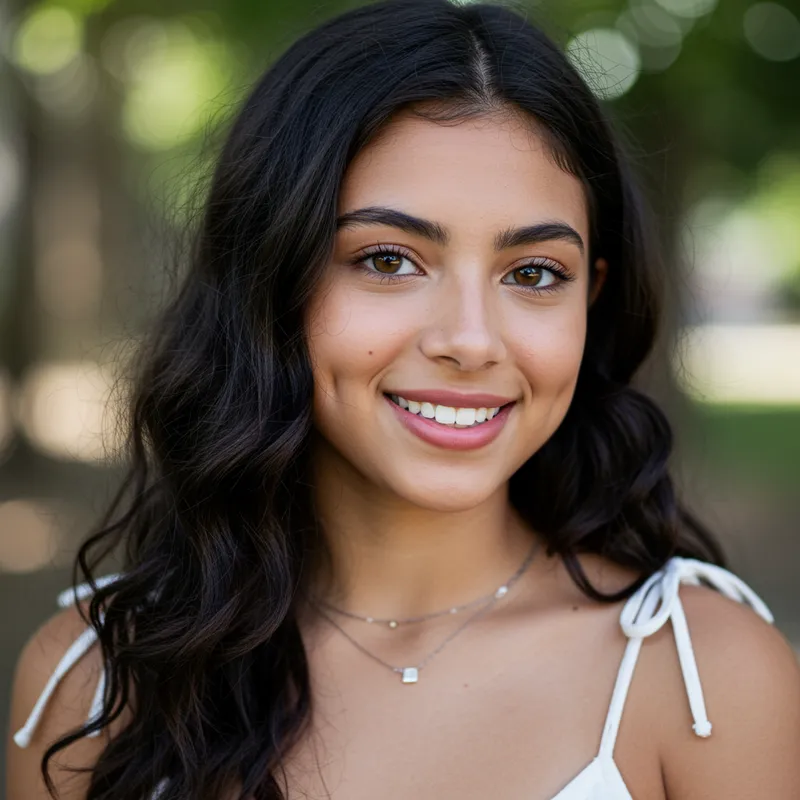 Beautiful 21-Year-Old Girl with Dimples