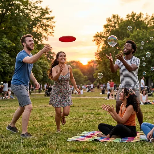 Fun and Friendship: Diverse Group Enjoying Playful Moments