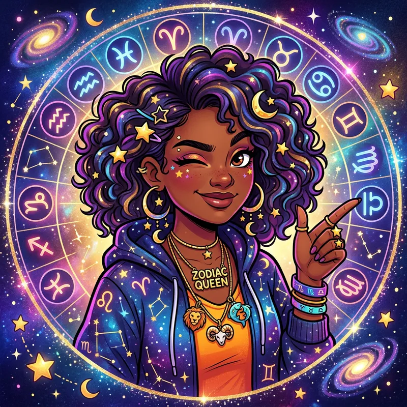 Sassy Zodiac Girl - Cartoon Profile Picture for Instagram