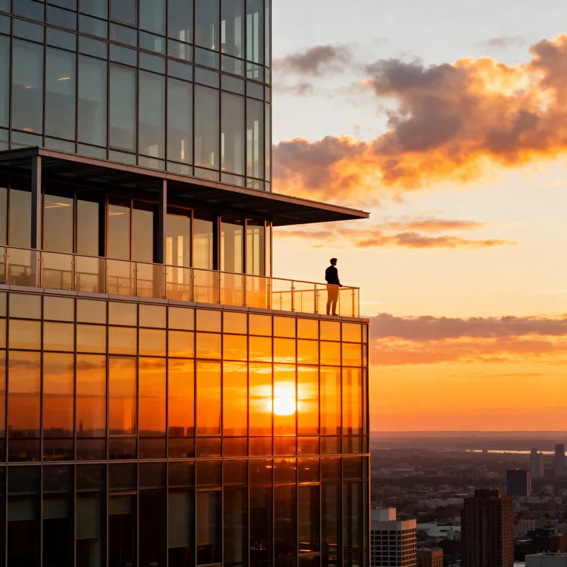 Stunning Skyscraper Sunset View