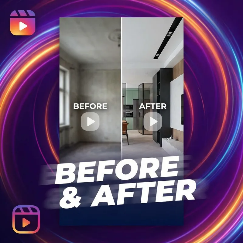 Dynamic Instagram Reels Cover Design: Before & After