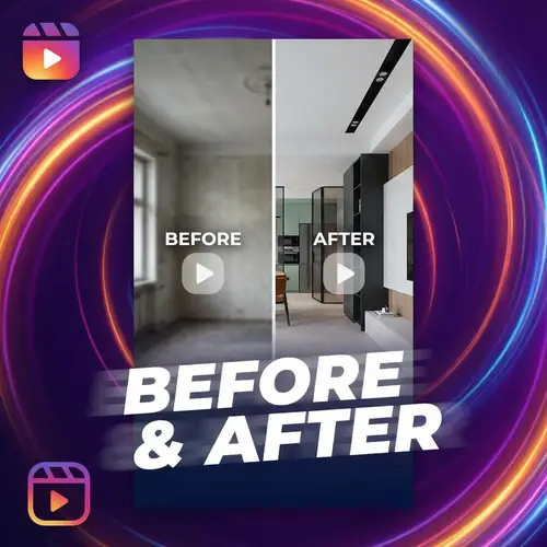 Dynamic Instagram Reels Cover Design: Before & After