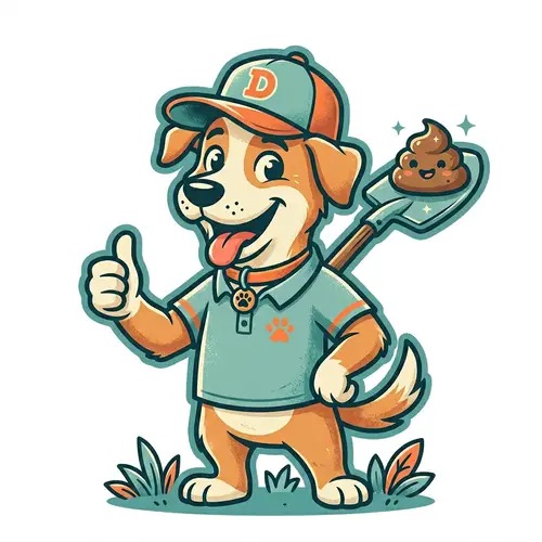 Happy Cartoon Dog Logo Design for Websites