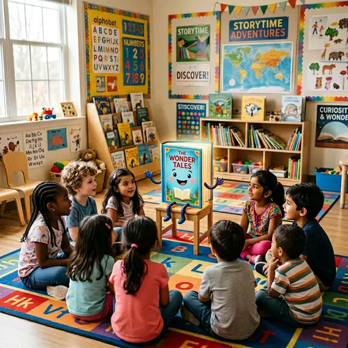 Colorful Book Teaching Children from Different Backgrounds