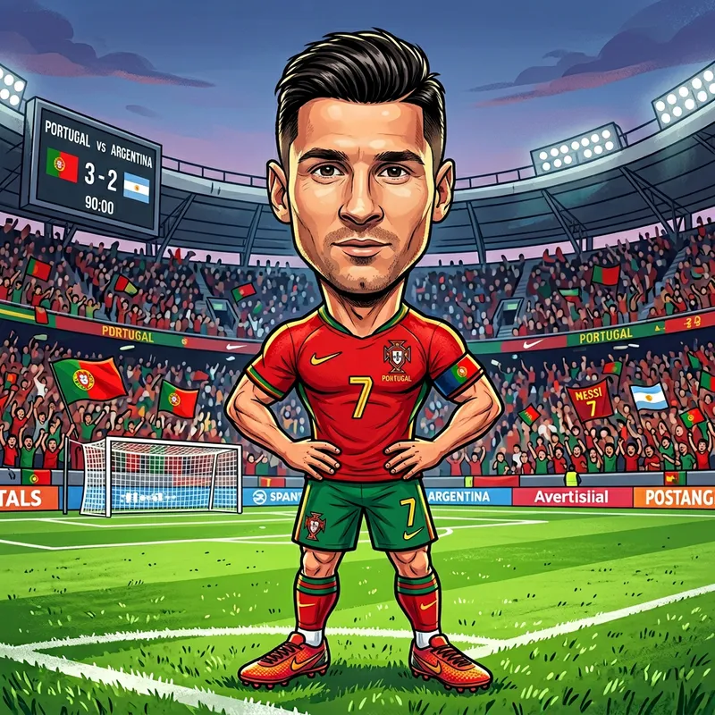 Cristiano Messi Cartoon Caricature Art Cristiano Messi Cartoon Caricature Art