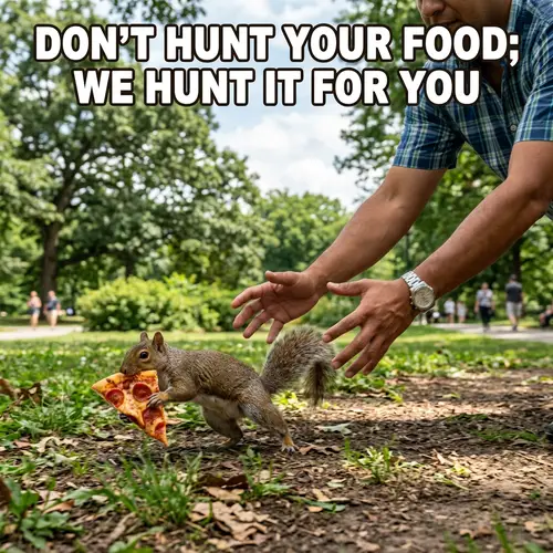 Humorous Squirrel Chase in a Lush Park