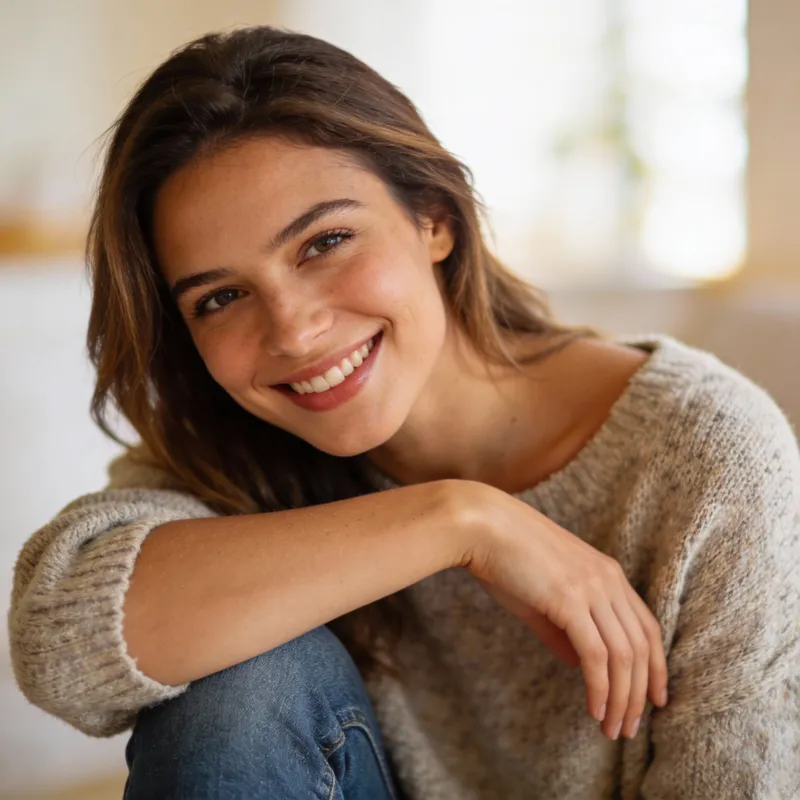 Attractive Woman Portrait in Casual Setting