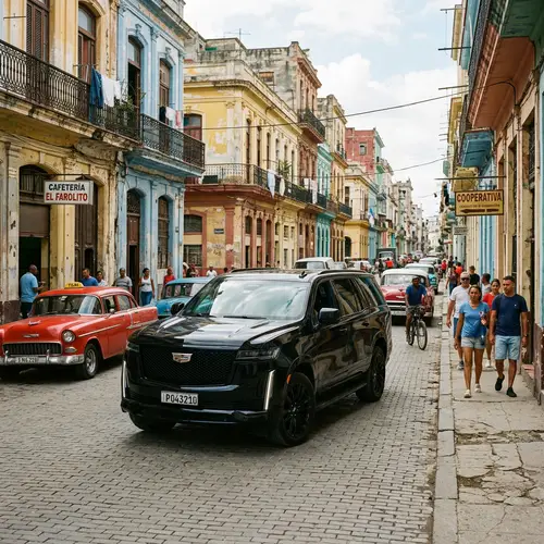 2024 Black Cadillac Escalade in Cuba