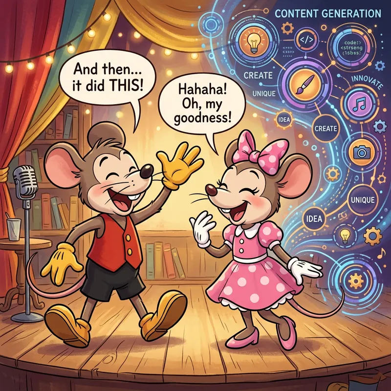 Generative AI Explained Through Mickey and Minnie's Playful Banter Generative AI Explained Through Mickey and Minnie's Playful Banter