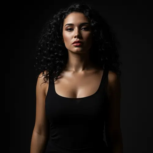 Dramatic Portrait of a Strong Model