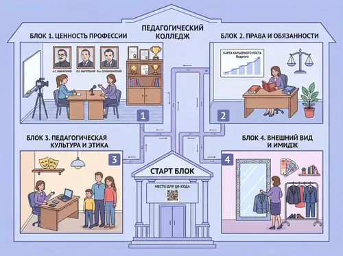 Educational College Layout Plan with Study Zones
