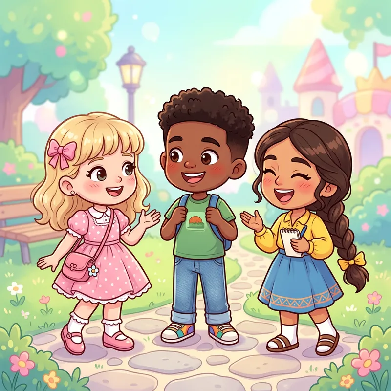 Chibi Cartoon Characters in Animated Chat