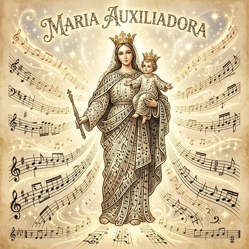 Maria Auxiliadora Artwork of Musical Notes