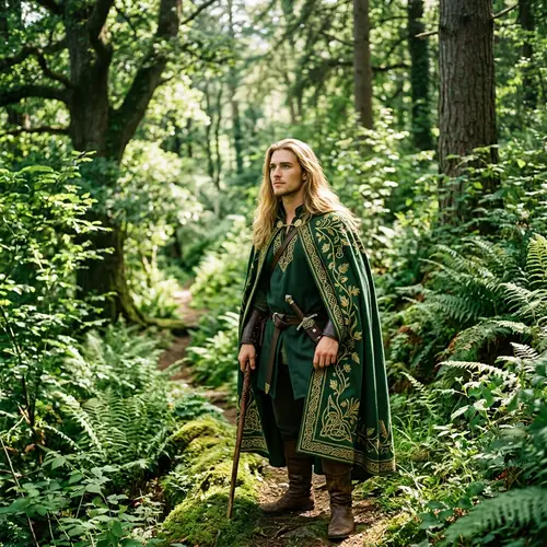 Handsome Young Man in Lush Green Forest | Adventurous Look