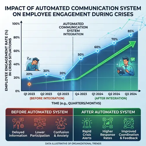 Employee Engagement Trend Post Automated Communication System