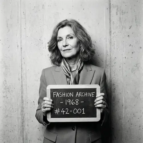 Sophisticated Stylish Woman Fashion Mugshot Image