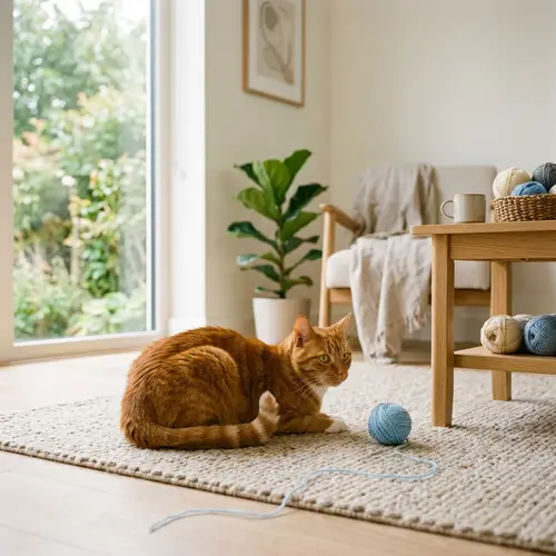 Charming Cat in a Sunlit Room