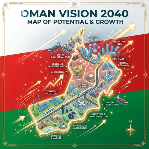 Sultanate of Oman Vision 2040 Map - Growth & Development