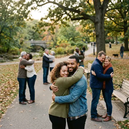 Couples Embracing: Moments of Love