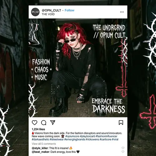 Opiumcore Fashion: Unique Instagram-Inspired Post