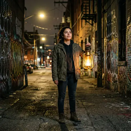 Hispanic Woman Bringing Light to Urban Underbelly