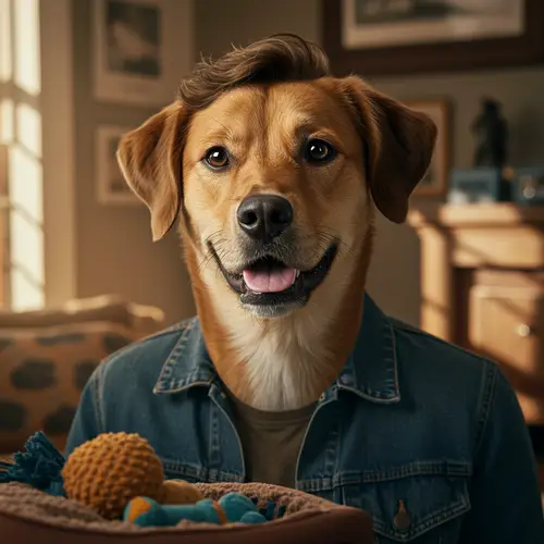 Create a Human-Like Image of My Male Dog