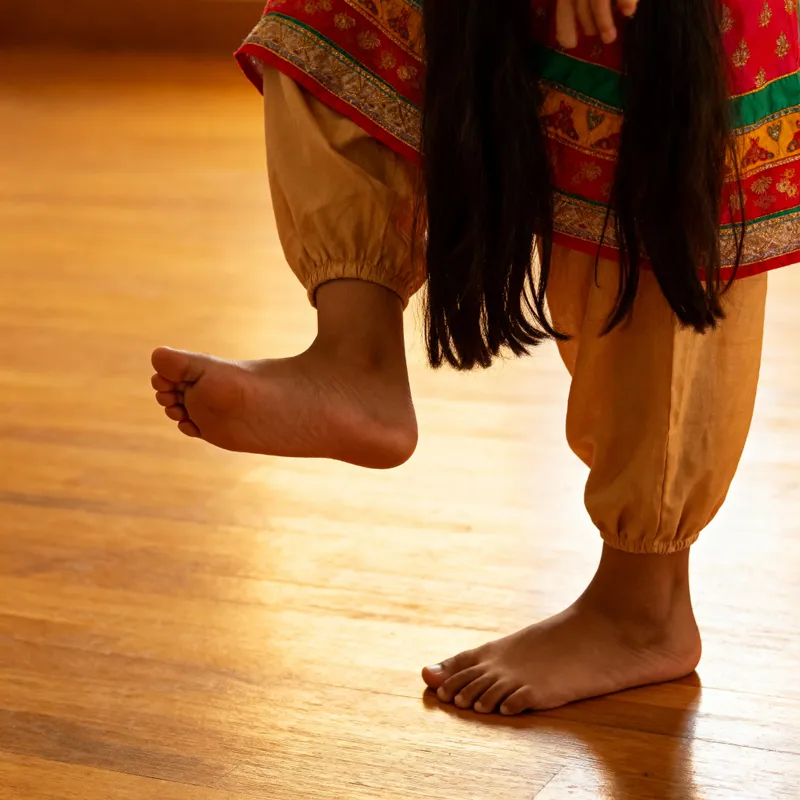 Barefoot South Asian Girl - Capture the Moment