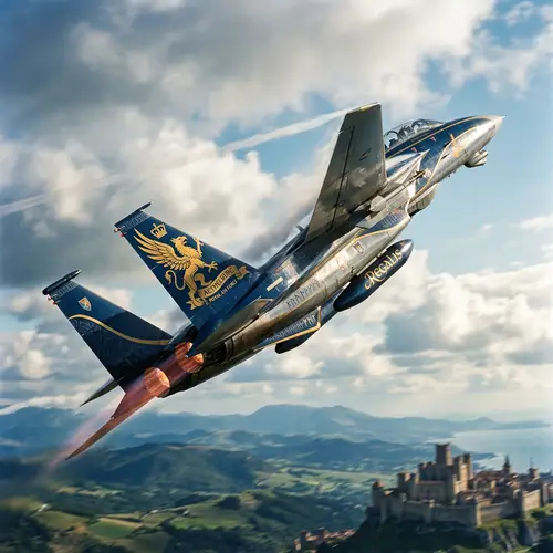 1990's-Style Military Jet Aircraft | Kingdom of Gondor | Mid-Air Maneuver