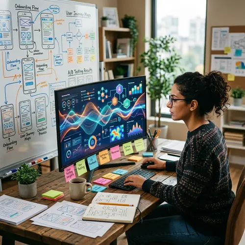 Abstract User Experience Researcher Concept