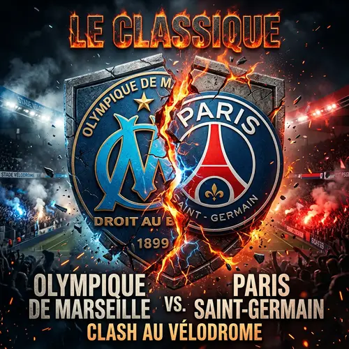 Olympique Marseille & Paris SG Logo Fusion