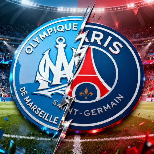 Olympique Marseille & Paris SG Logo Fusion