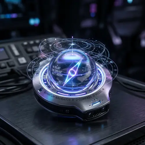 Futuristic Quantum Compass: Navigating with Quantum Precision