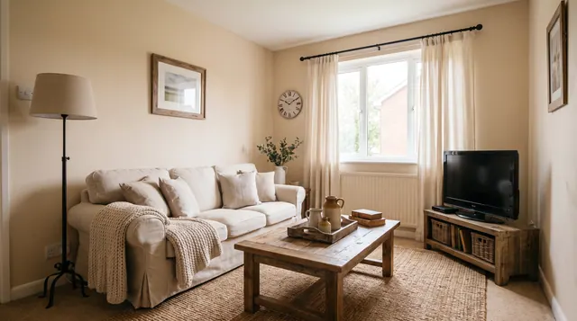 A living room in Farmhouse style