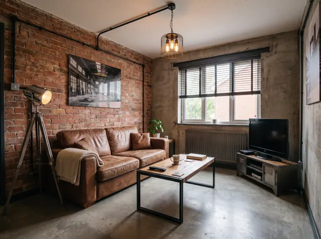 A living room in Industrial style