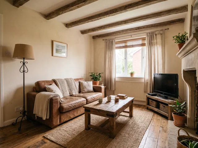 A living room in Rustic style