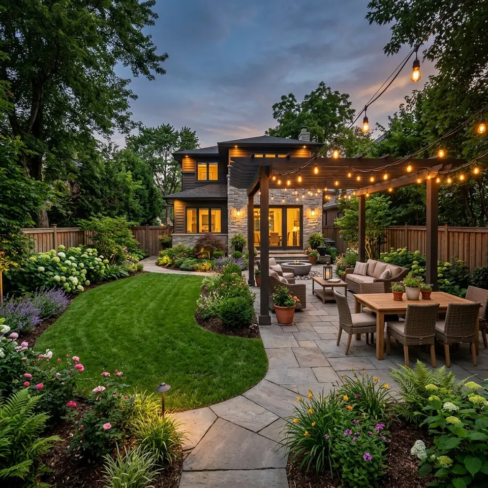 Backyard design idea made with AI