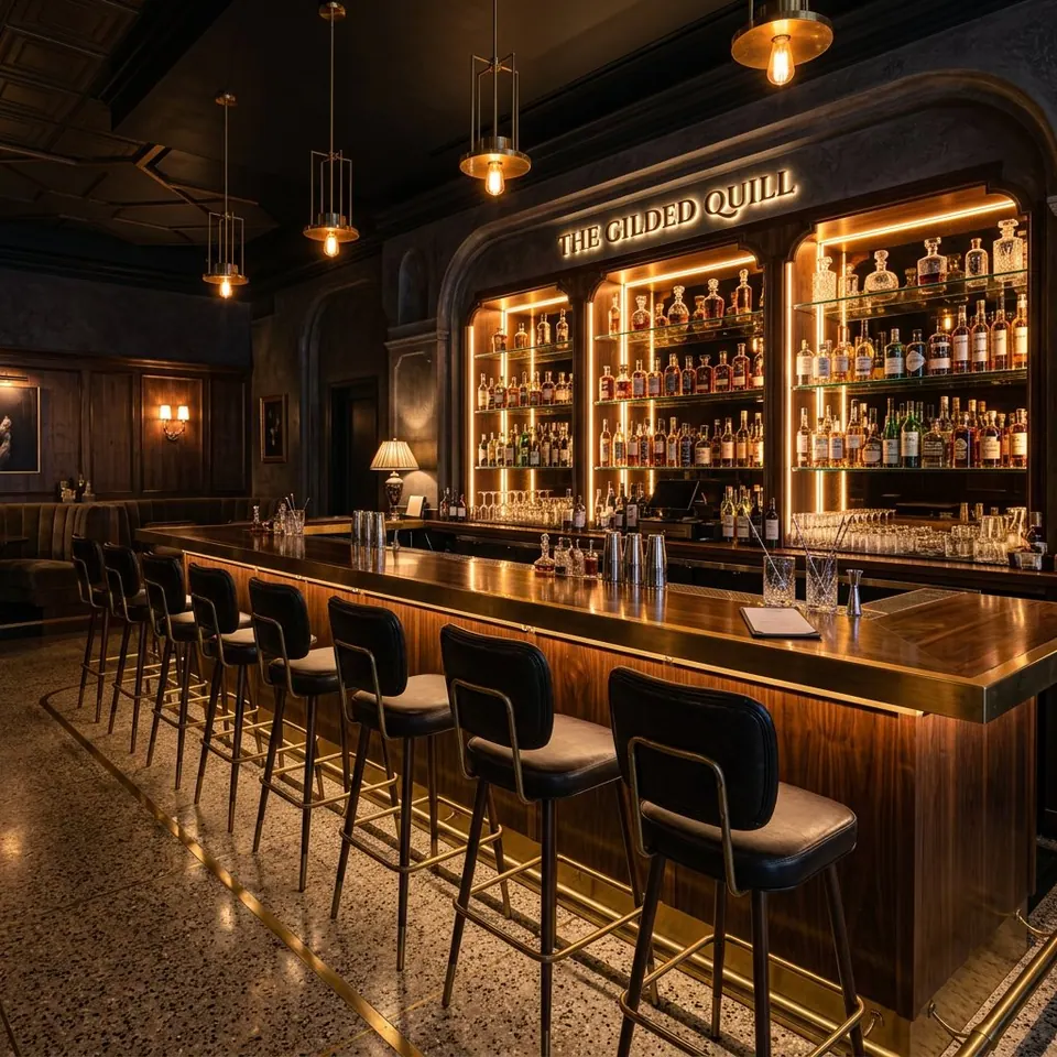 Ý tưởng thiết kế quán bar tạo bằng AI