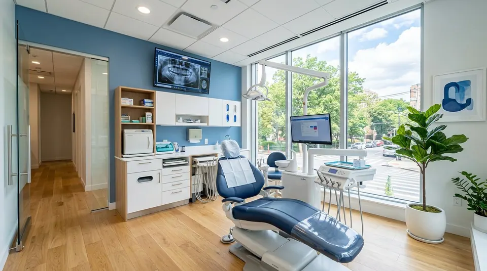 Studio dentistico: idea di design creata con l'AI