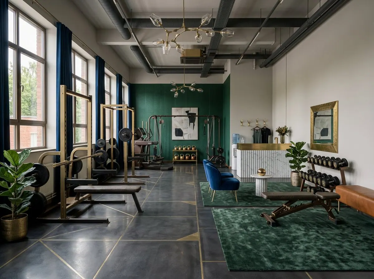 Phòng gym được thiết kế lại bằng AI: Sang trọng