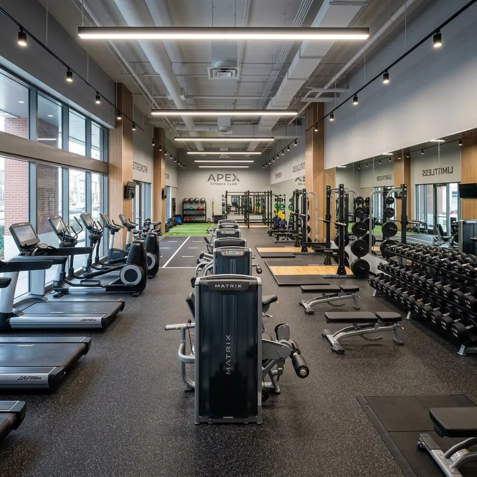 Ý tưởng thiết kế phòng gym tạo bằng AI