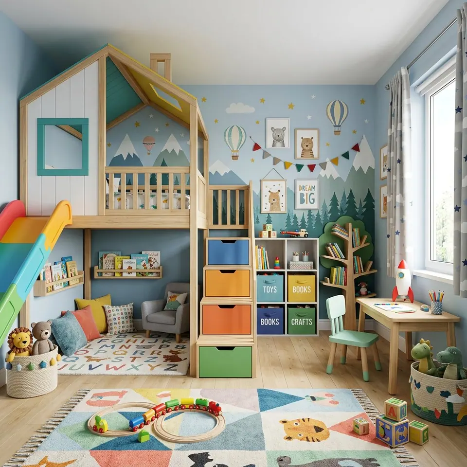 AIで作成した子供部屋のデザインアイデア
