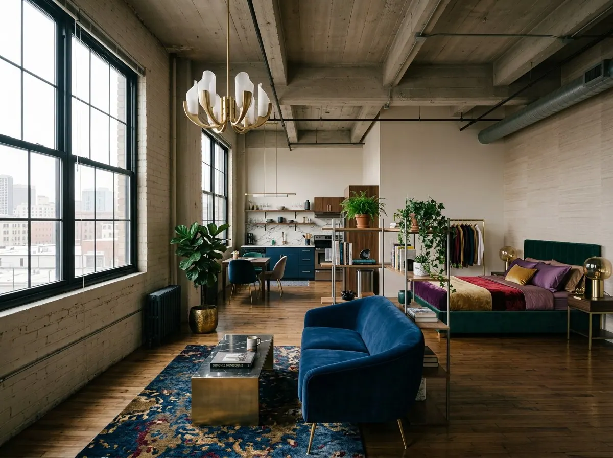 Căn hộ loft được thiết kế lại bằng AI: Sang trọng