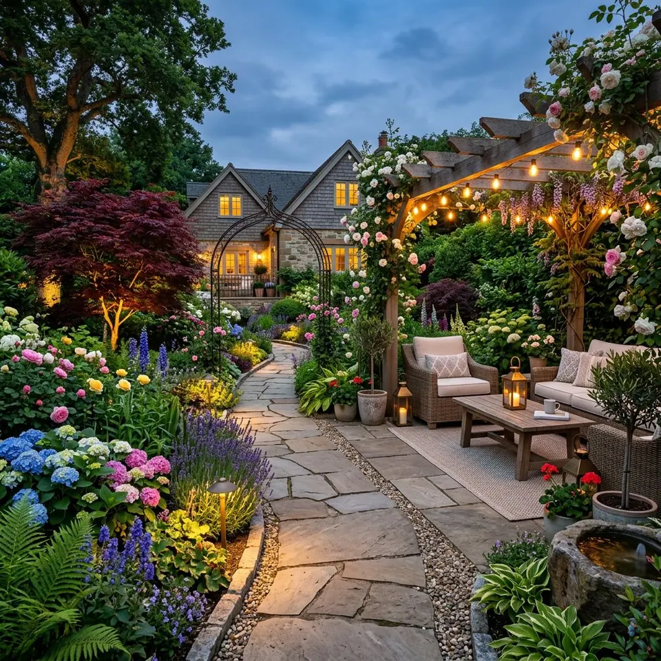 Garden design idea made with AI
