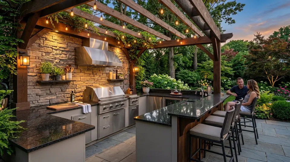 Outdoor Kitchen design idea made with AI