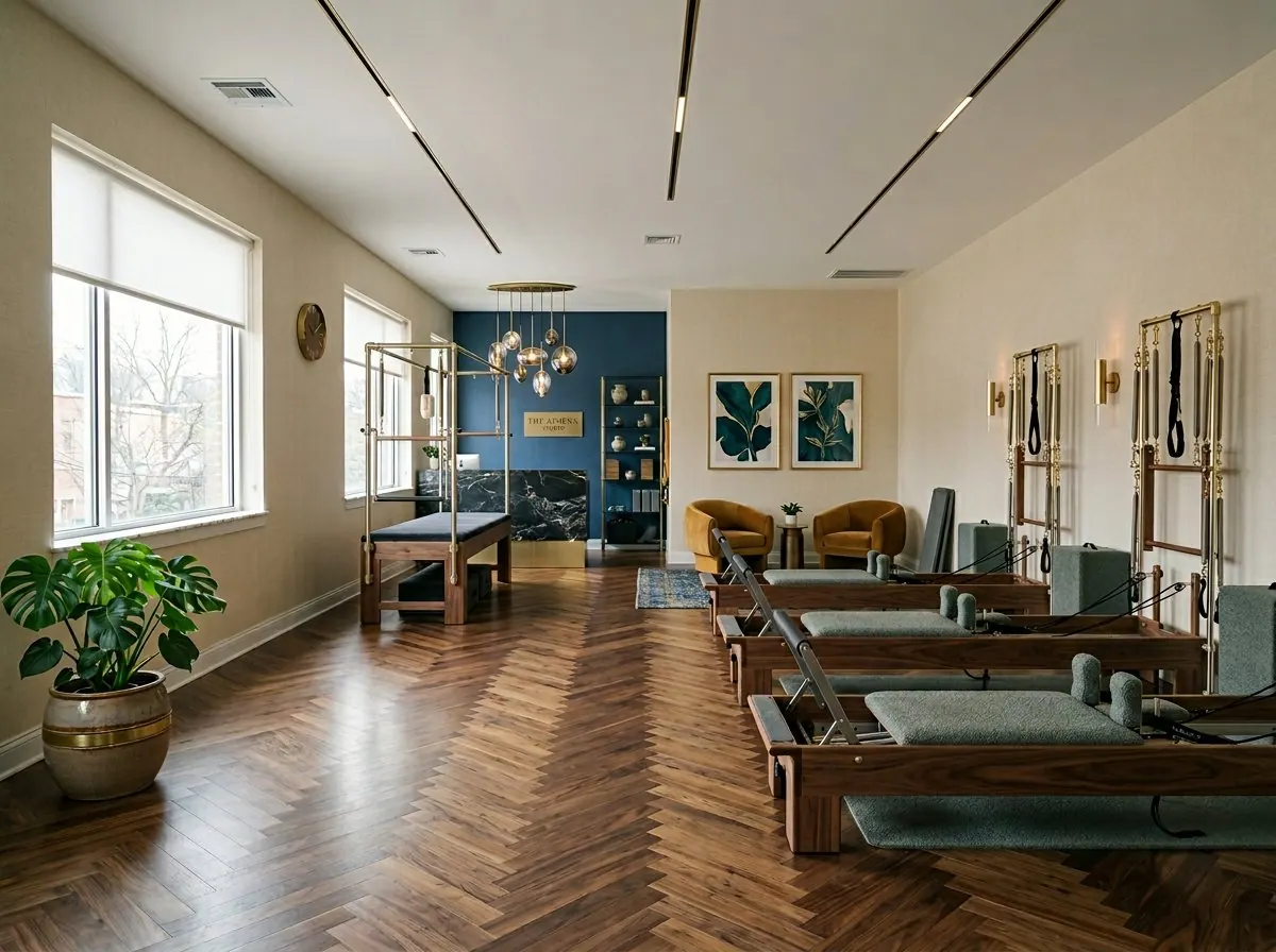 Pilates Studio redesigned with AI: Luxe
