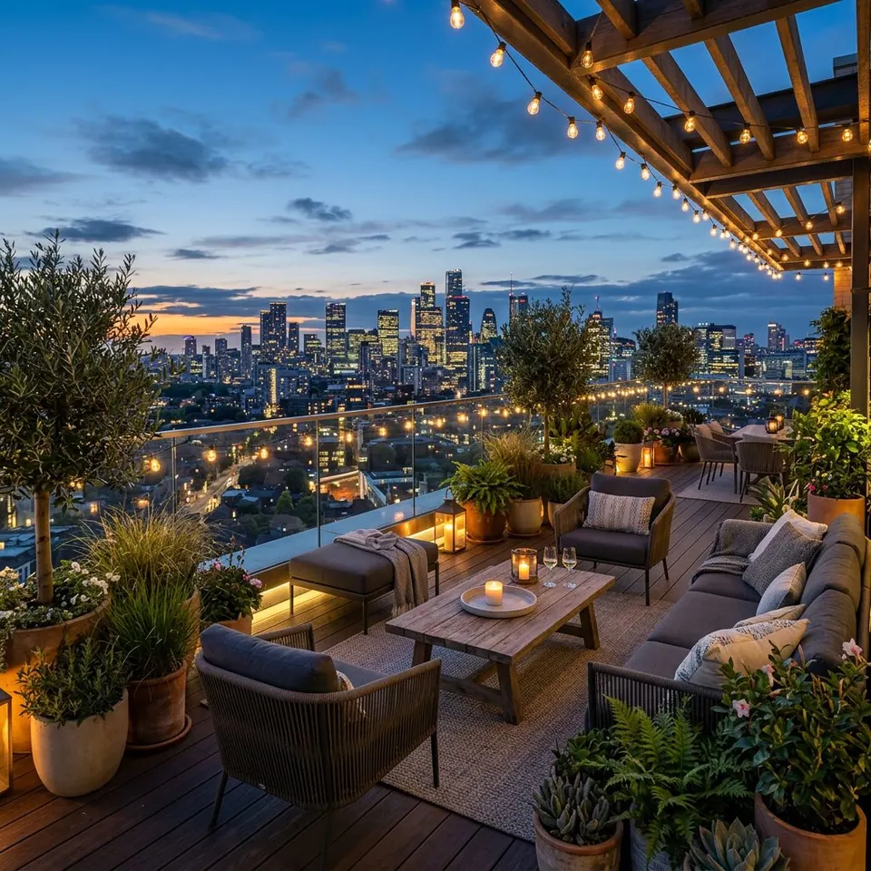 Rooftop Terrace design idea made with AI
