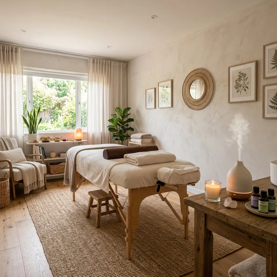 Ý tưởng thiết kế phòng spa tại nhà tạo bằng AI