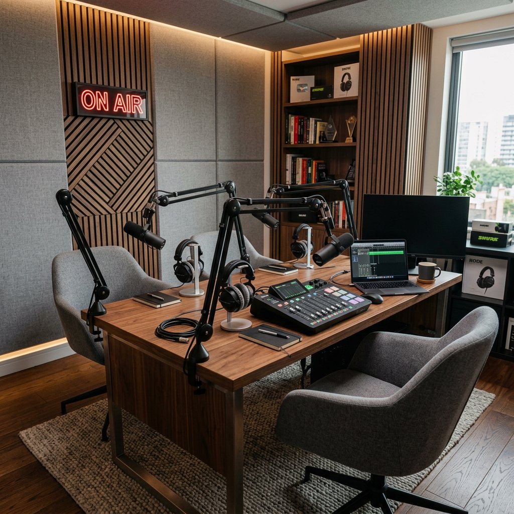 AI Podcast Studio Design | Remodel your Podcast Studio | Easy-Peasy.AI
